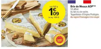Carrefour Market Brie de meaux aop offre