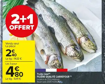Carrefour Market Filière qualité carrefour truite rose offre