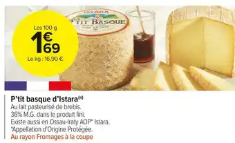 Carrefour Market Istara p’tit basque offre