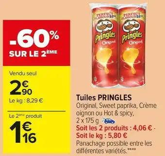 Carrefour Market Pringles tuiles offre