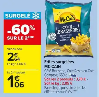 Carrefour Market Mc cain frites surgelées offre