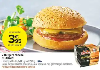 Charal 2 burgers cheese