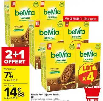 Lu biscuits petit déjeuner belvita