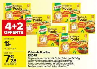 Carrefour Market Knorr cubes de bouillon offre