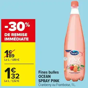 Ocean spray fines bulles pink
