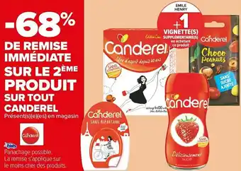 Carrefour Market Canderel bon plan sur le 2ème produit sur tout canderel offre
