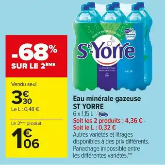 St yorre eau minérale gazeuse