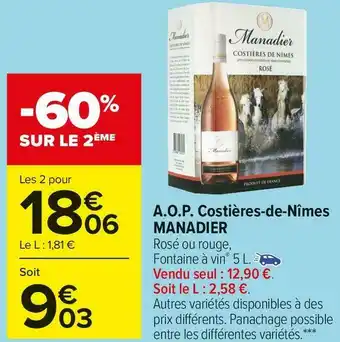 Manadier a.o.p. costières-de-nîmes