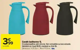 Carrefour Market Carafe isotherme 1l offre