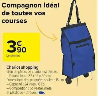 Carrefour Market Chariot shopping offre