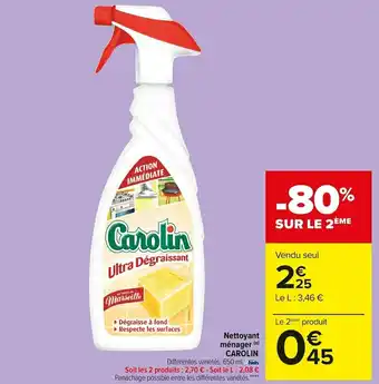 Carrefour Market Carolin nettoyant ménager offre