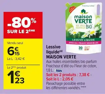 Maison verte lessive liquide