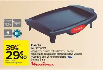 Carrefour Market Moulinex plancha offre