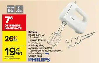 Carrefour Market Philips batteur offre