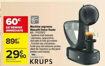 Carrefour Market Nescafé machine expresso nescafé dolce gusto offre