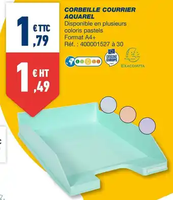 Bureau Vallée Exacompta corbeille courrier aquarel offre