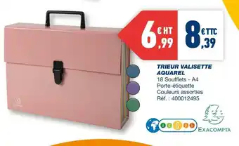 Bureau Vallée Exacompta trieur valisette aquarel offre