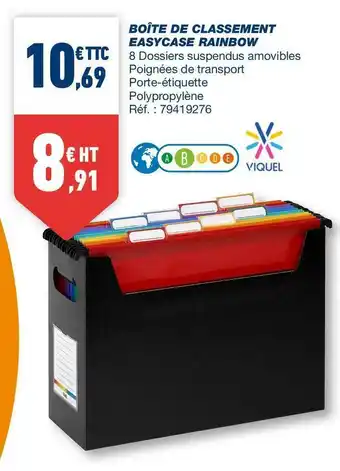 Bureau Vallée Viquel boîte de classement easycase rainbow offre