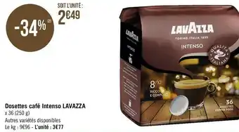 Géant Casino Lavazza dosettes café intenso offre