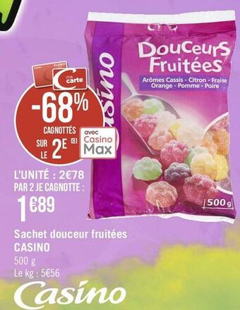 Casino sachet douceur fruitées