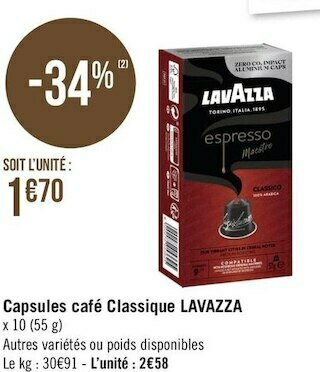 Lavazza capsules café classique