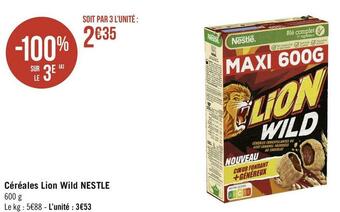 Nestle céréales lion wild