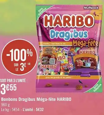 Géant Casino Haribo bonbons dragibus méga-fête offre