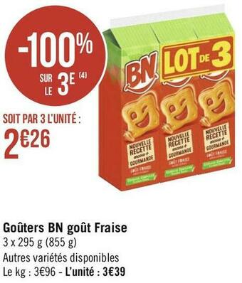 Bn goûters goût fraise