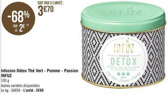 Infuz infusion détox thé vert-pomme-passion