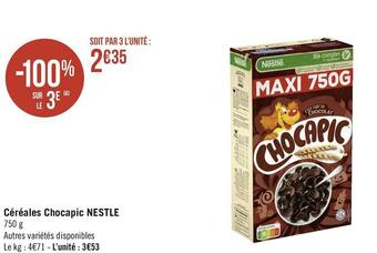 Géant Casino Nestle céréales chocapic offre