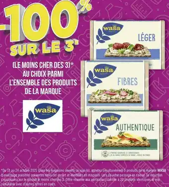 Géant Casino Wasa bon plan sur l’ensemble des produits de la marque wasa offre