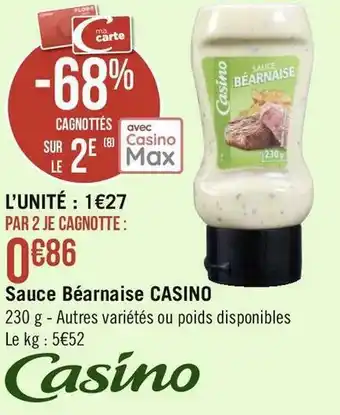 Géant Casino Casino sauce béarnaise offre