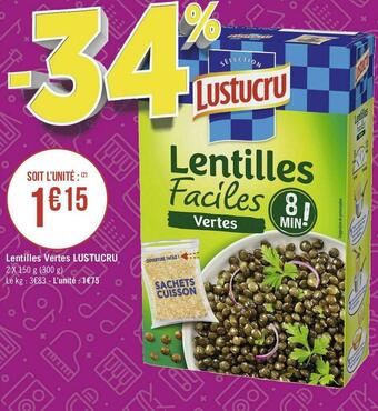 Lustucru lentilles vertes