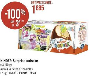 Kinder surprise kinder surprise unisexe