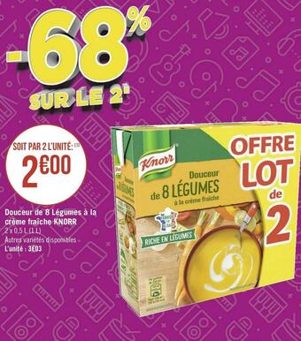 Géant Casino Knorr douceur de 8 légumes à la crème fraîche offre