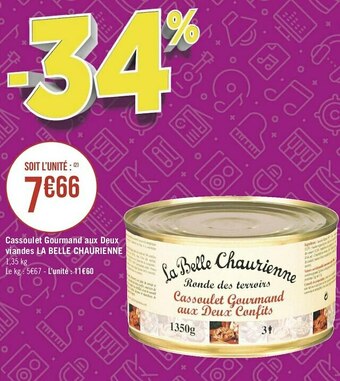 La belle chaurienne cassoulet gourmand aux deux viandes