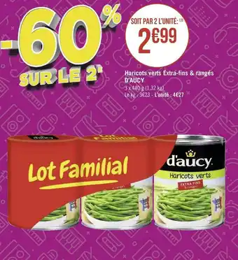 Géant Casino D’aucy haricots verts extra-fins & rangés offre