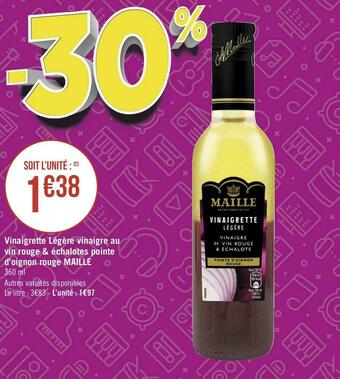 Maille vinaigrette légère vinaigre au vin rouge & échalotes pointe d’oignon rouge