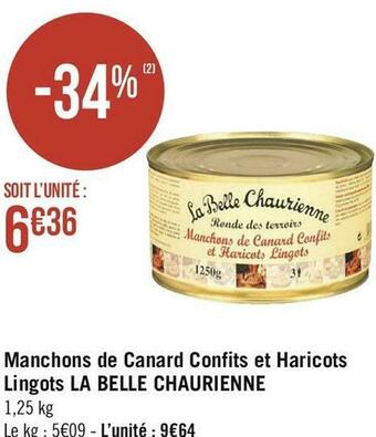 La belle chaurienne manchons de canard confits et haricots lingots