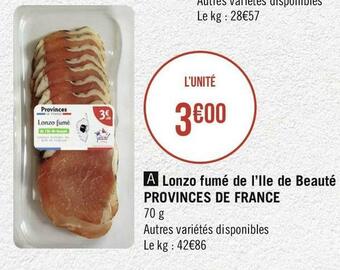 Provinces de france lonzo fumé de l’ile de beauté