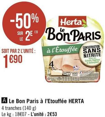 Géant Casino Herta le bon paris à l’etouffée offre