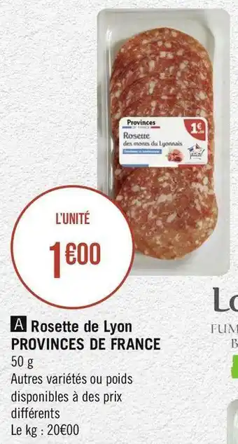 Géant Casino Rosette de lyon provinces de france offre