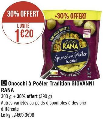 Giovanni rana gnocchi à poêler tradition