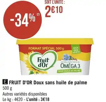 Fruit d’or fruit d’or doux sans huile de palme