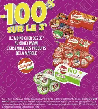 Géant Casino Babybel bon plan sur l’ensemble des produits de la marque babybel offre