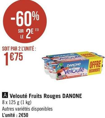 Danone velouté fruits rouges