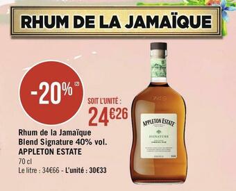 Appleton estate rhum de la jamaïque blend signature 40% vol.