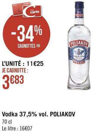 Poliakov vodka 37,5% vol.