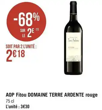 Domaine terre ardente aop fitou rouge