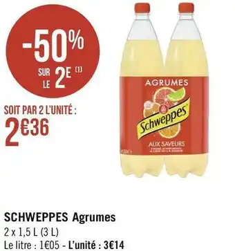 Géant Casino Schweppes schweppes agrumes offre